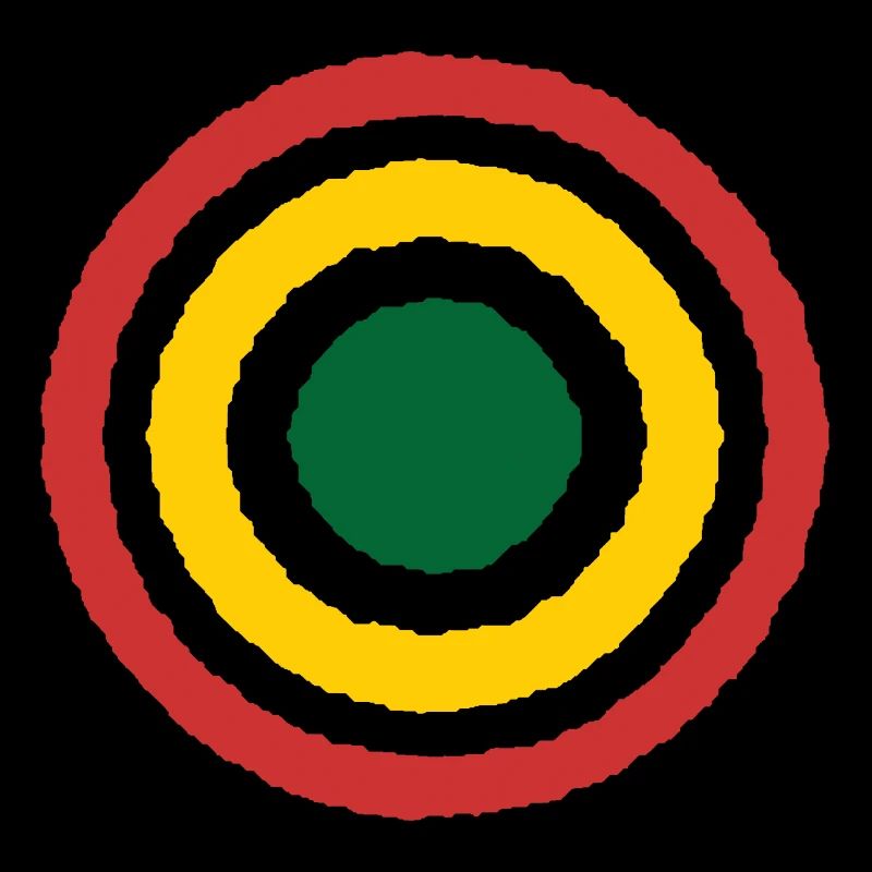 Abstrakter konzentrischer Reggae Kreis-Design