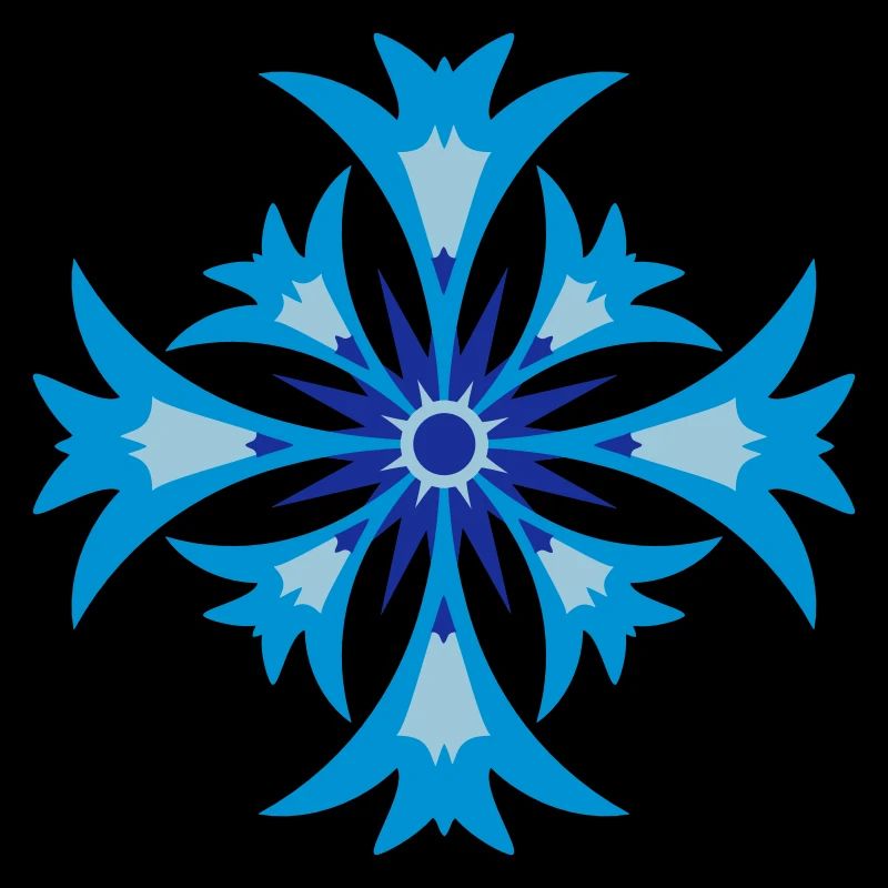 Une fleur stylisée de bleuet