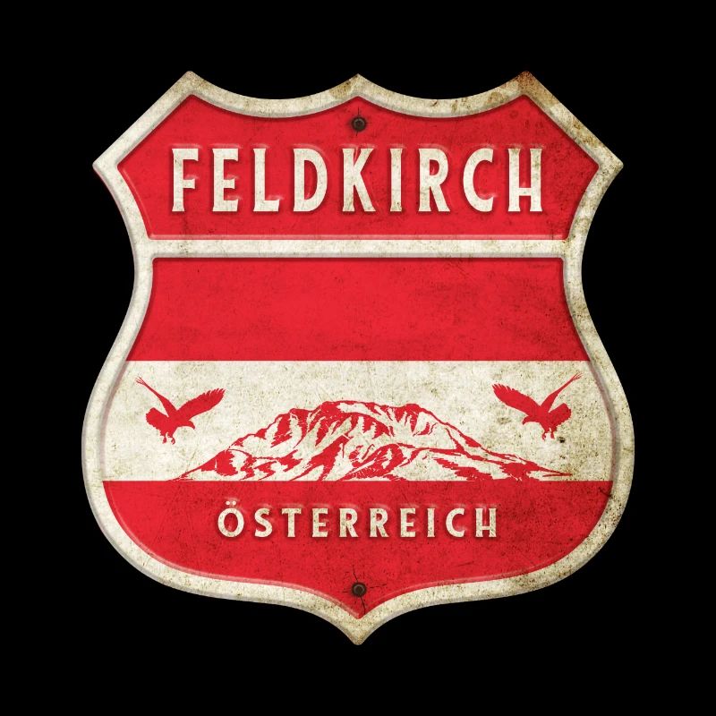 Feldkirch Autriche Armoiries Drapeaux Design