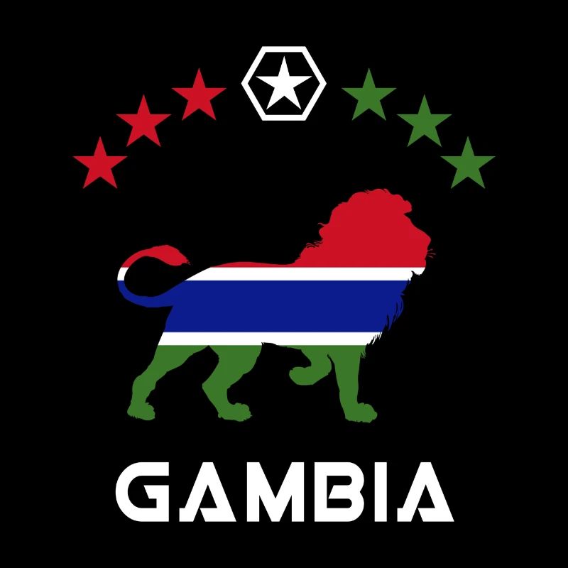 Gambia lion flag design