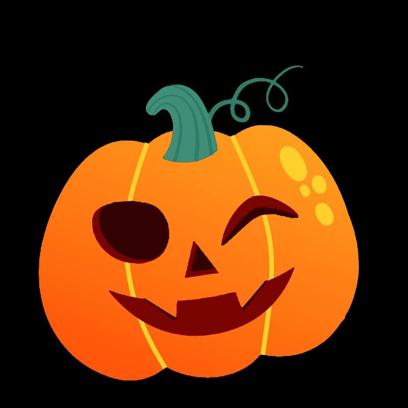 Pumpkin Winker Halloween Cartoon