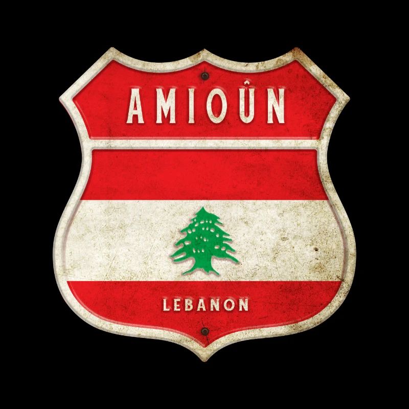 Amioun Libanon Wappen Flaggen Design