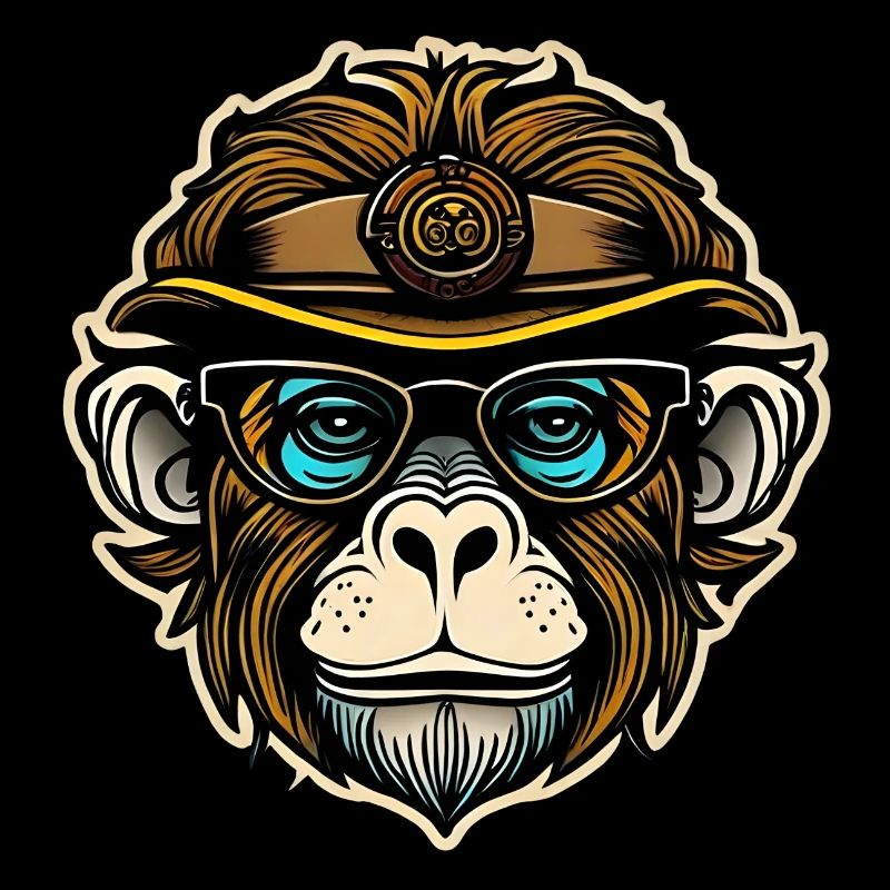 Singe hipster cool avec des lunettes de soleil