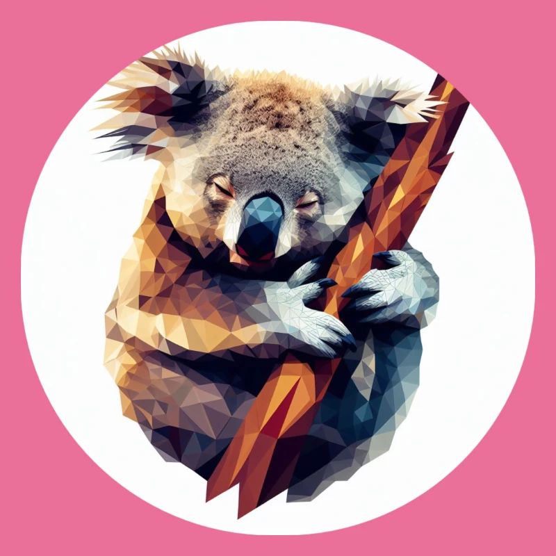 Koala dans l’Art polygonal sur la branche