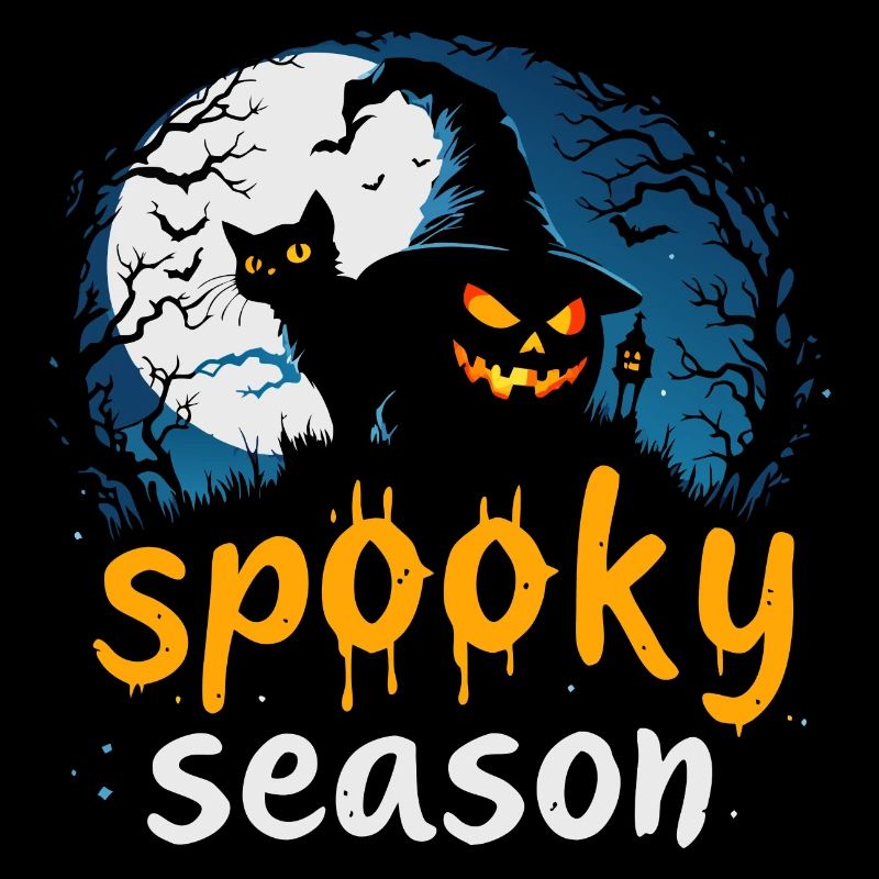 Conception d’Halloween pour la saison effrayante – Sorcière, chat et jack