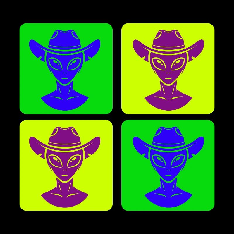 Alien Cowboy Pop-Art Design