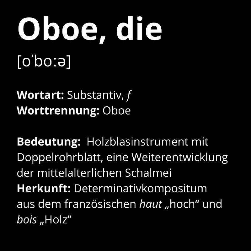 Oboe, die