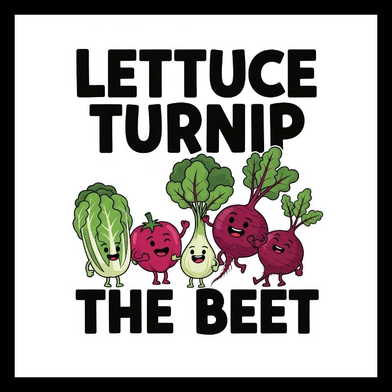 "Lettuce Turnip The Beet" Pun Vegetable Design
