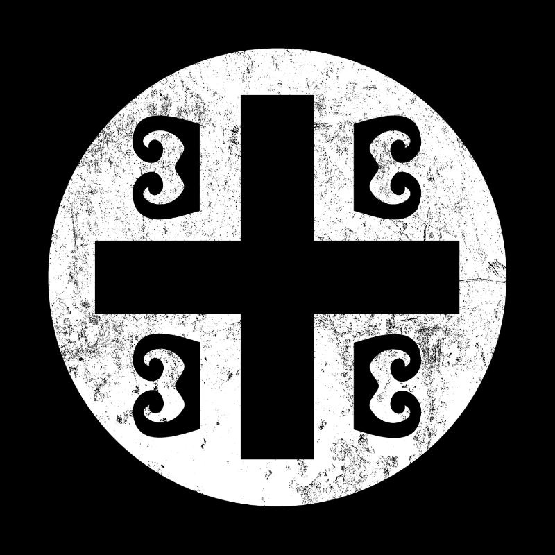 Serbian Tetragrammatic Cross in White Circle