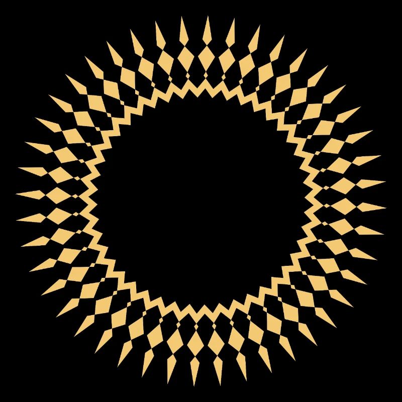Strahlender Sonnenrahmen geometrisch