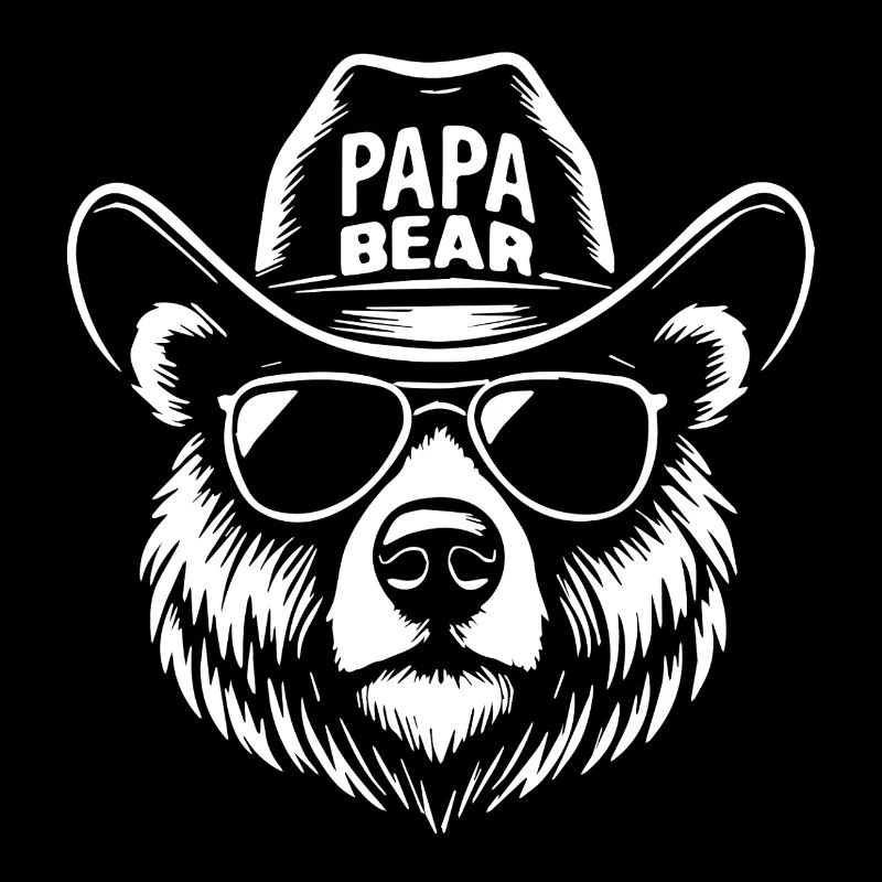 Papabear with cowboy hat and sunglasses