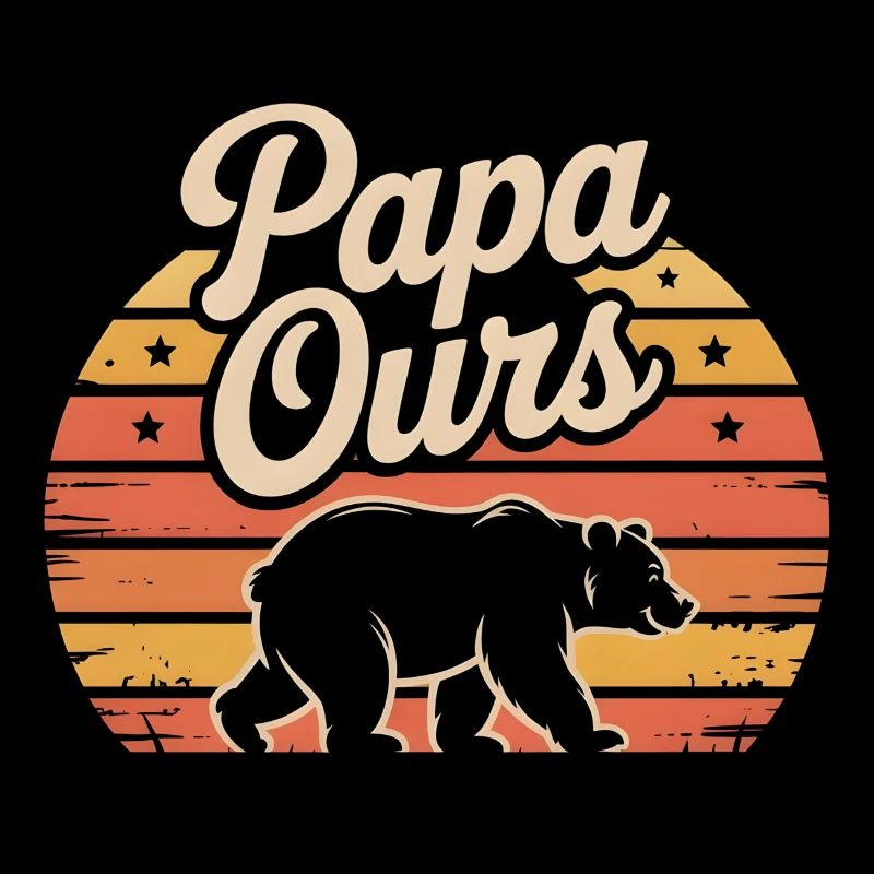 Papa Bear Retro Sun