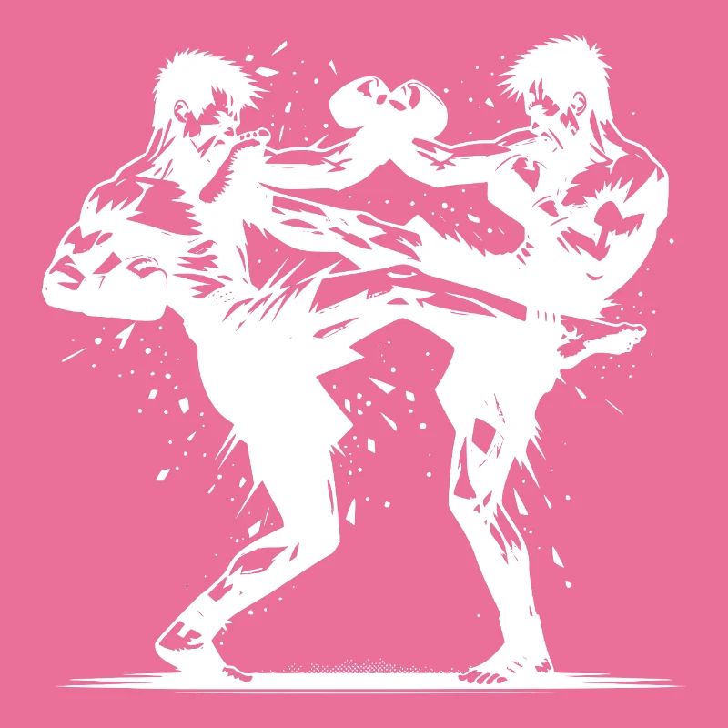 Double Strike Boxe thaïlandaise Le ring brûle violemment