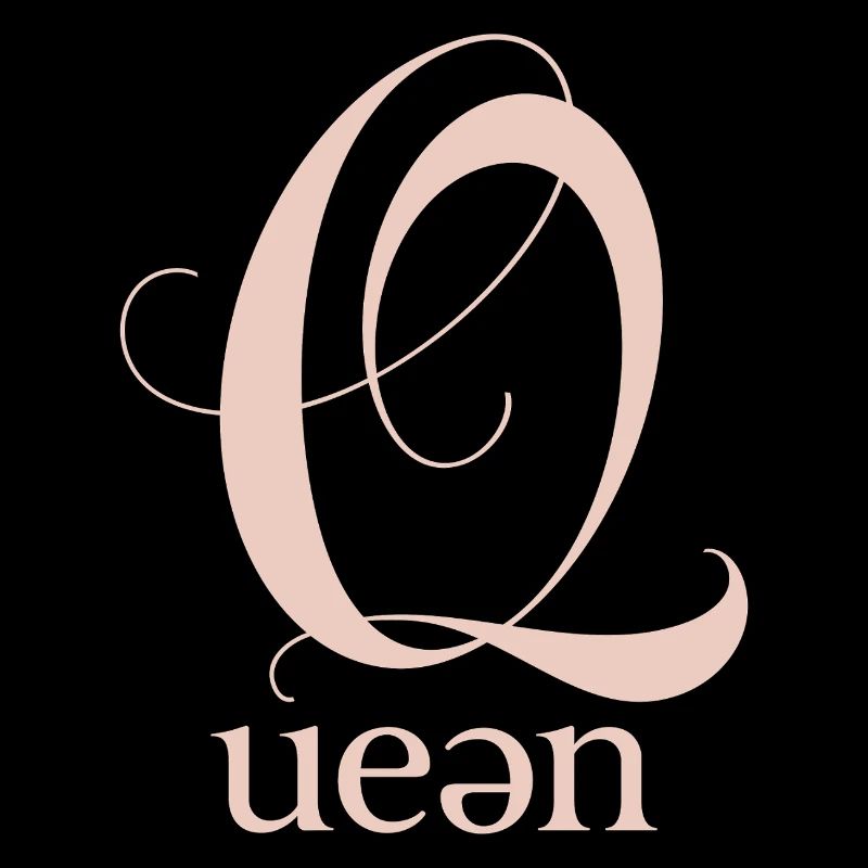 Q Königin Monogramm Schrift