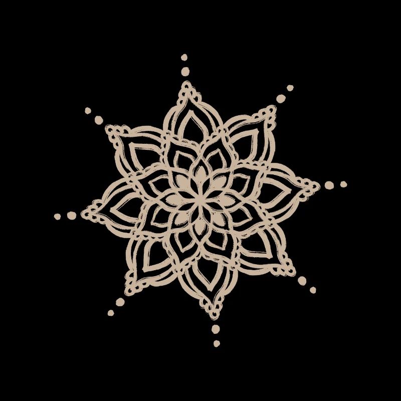 Beige Mandala Star Design