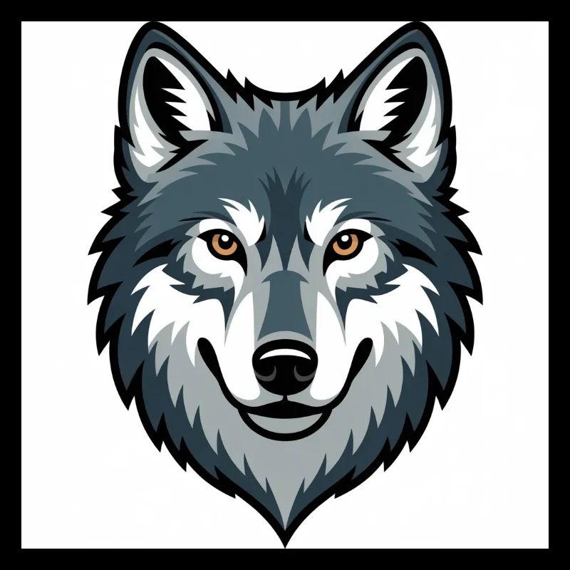 Wolf Head – stylized illustration