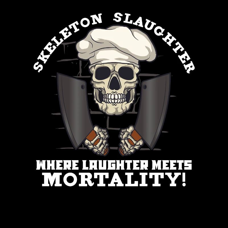Fleischschneider Metzger Horror Skelett Gore