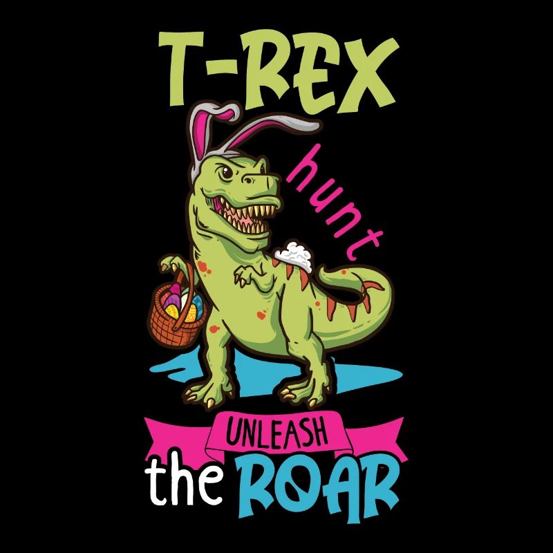 T-rex de Pâques Dinosaure T-rex drôle de Pâques