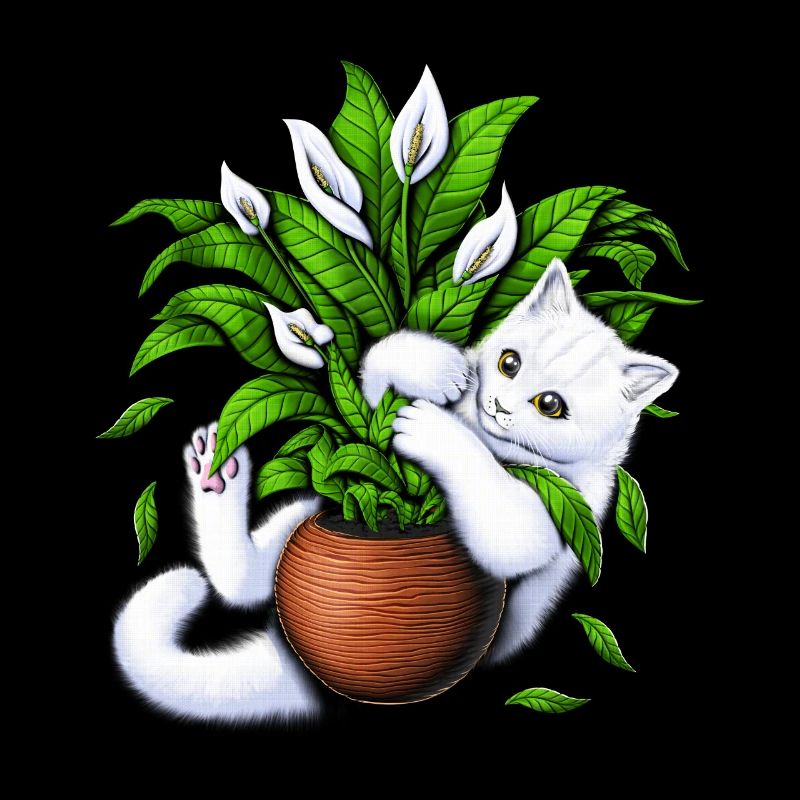 Chat et plantes d’intérieur