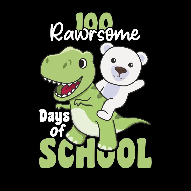 100 rawrsome days of school Eisbär Trex 100 Days