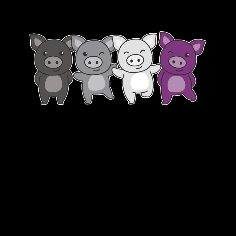 Asexual Flag Pride LGBTQ Pig