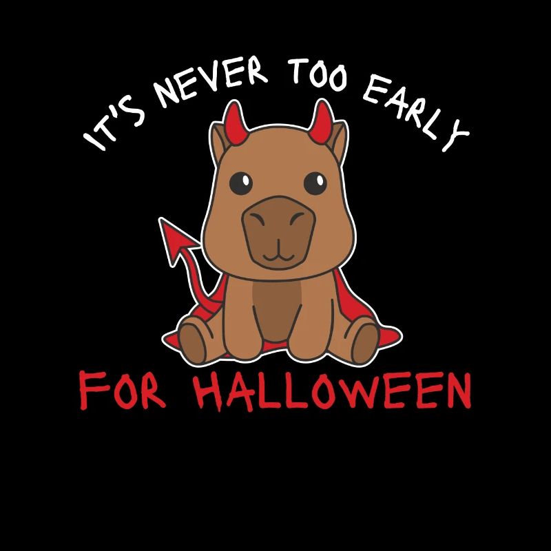 Capybara it's never too early for Halloween devils
