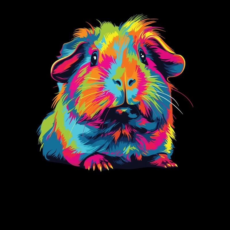 Aquarelle Coloré Cochon D’Inde Coloré