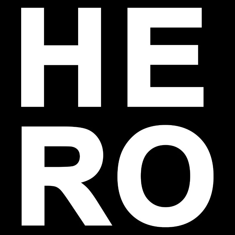 Big Bold Hero White Text 2x2 Square