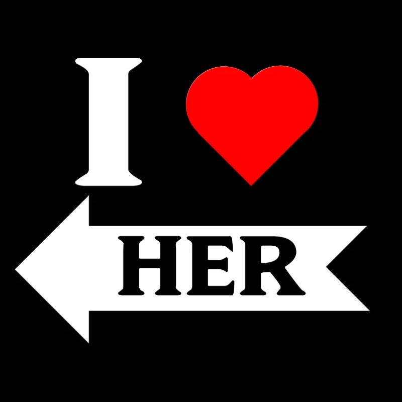 I love Her left arrow white