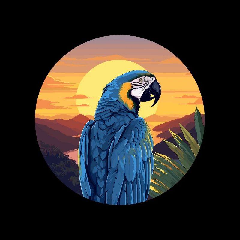 Ara bleu-or