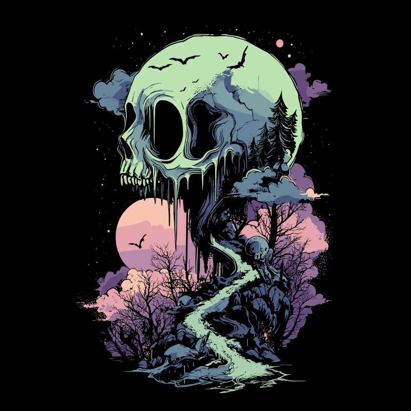 Fantasy world skull punk gothic