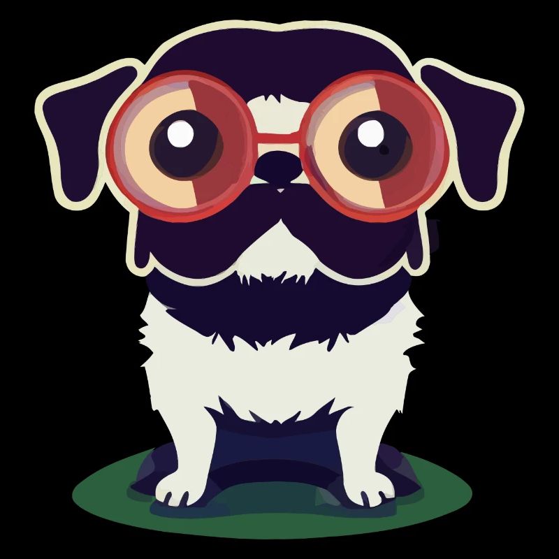 Hund mit Brille