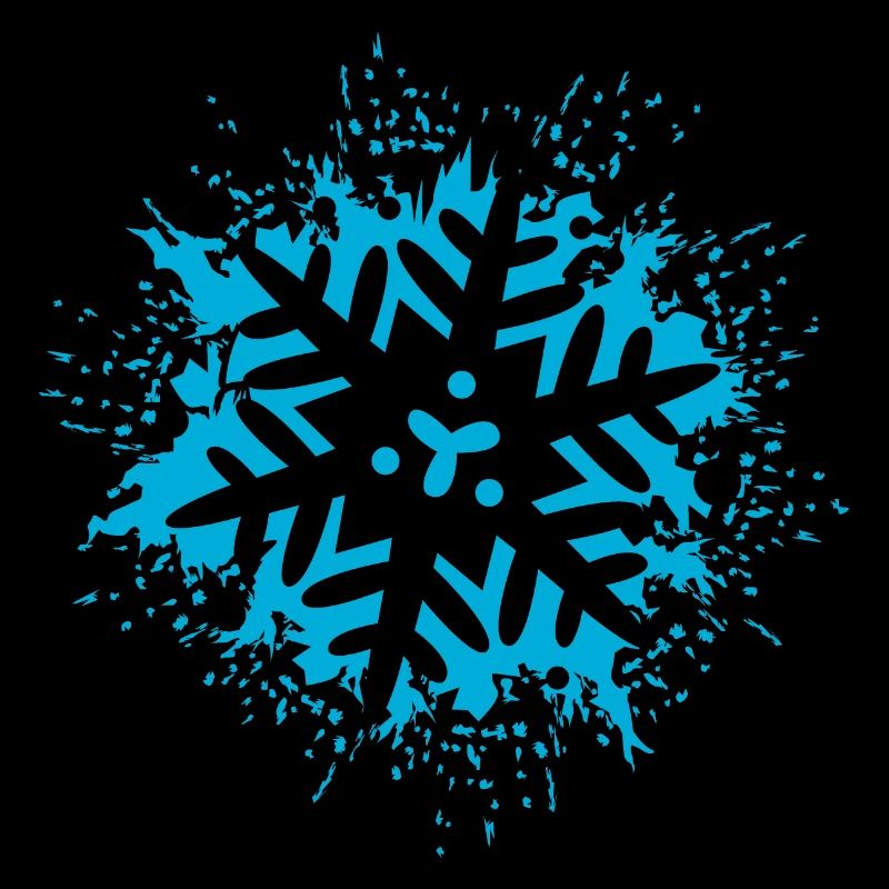 Christmas Star Explosion Blue Crystal Winter