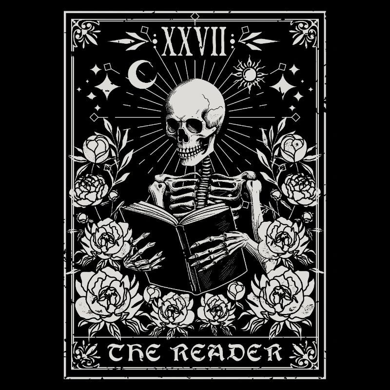 The Reader Tarot – Gotische Skelett zwischen Blumen