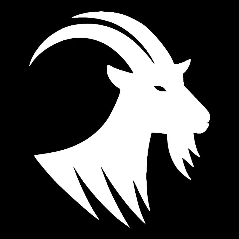 Portrait de silhouette de chèvre avec des cornes