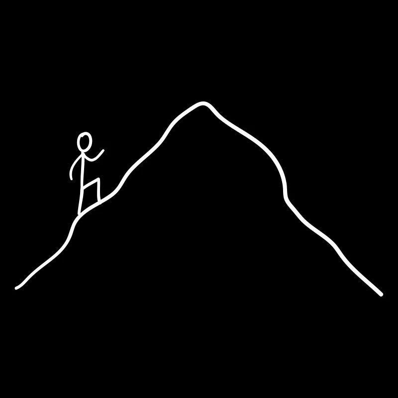 Sketch Mountain Line Drawing