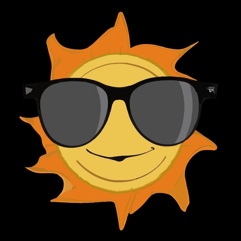 Soleil avec lunettes de soleil Idée cadeau