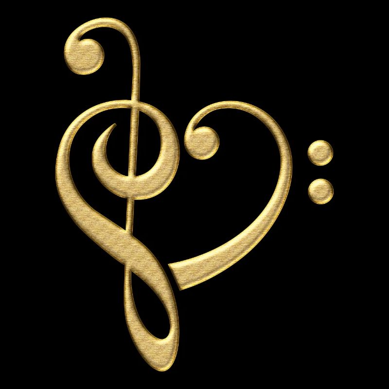 coeur du musique, note, Basse clef, Choir, classiq