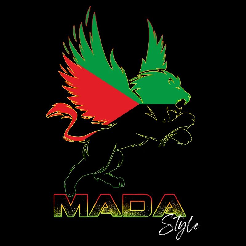Mada Style Lion Puissance Drapeau Martinque
