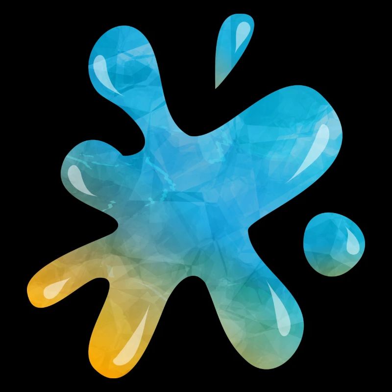 Blue Liquid Ink Splatter Splash