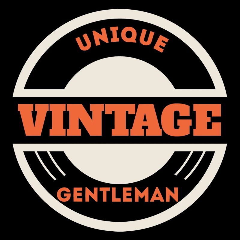 Einzigartiges Vintage-Gentleman-Abzeichen