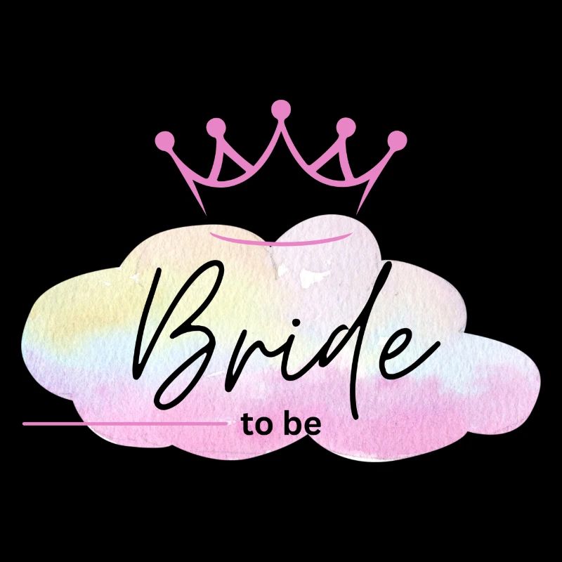Bride to be - Regenbogen Wolke mit Krone