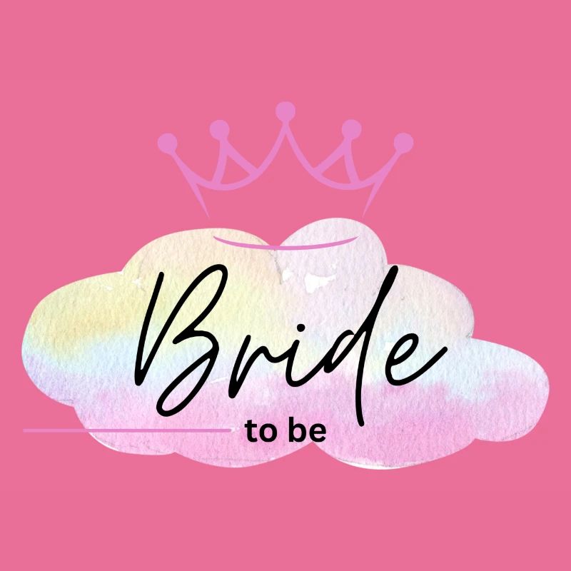Bride to be - Regenbogen Wolke mit Krone