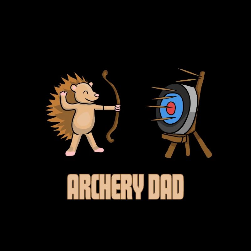 Hedgehog Archery Dad Archer Father Bowman