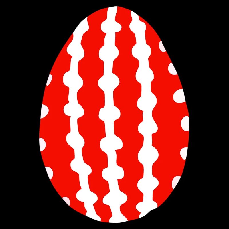 Easter egg red and white