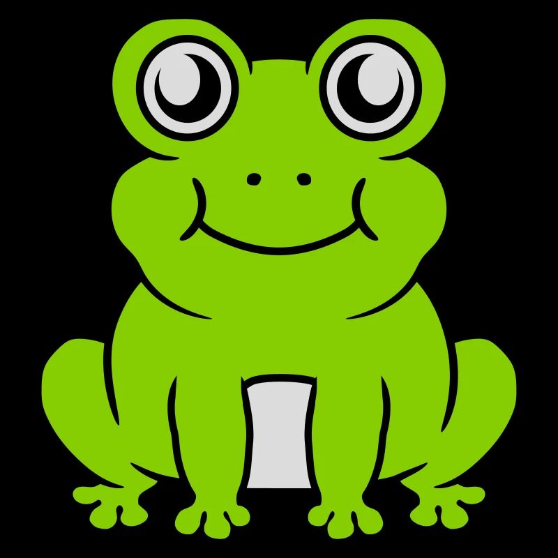 Bande dessinée douce grenouille assise