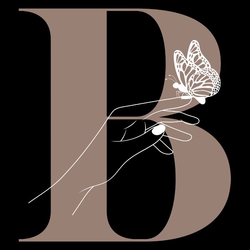 Buchstabe B Magischer Schmetterling
