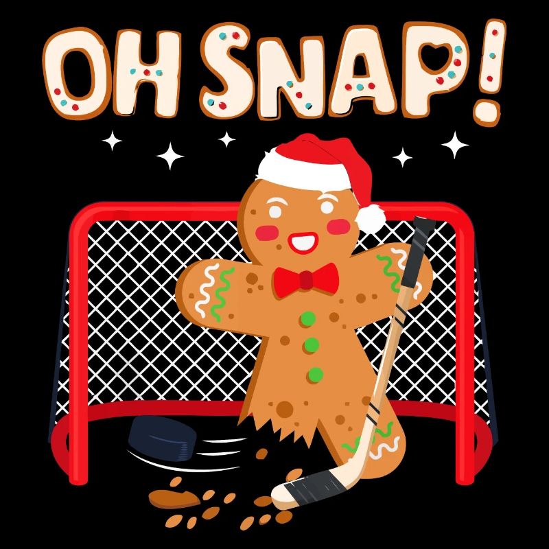 Eishockey-Torwart Lustiger Lebkuchen Oh Snap Cookie