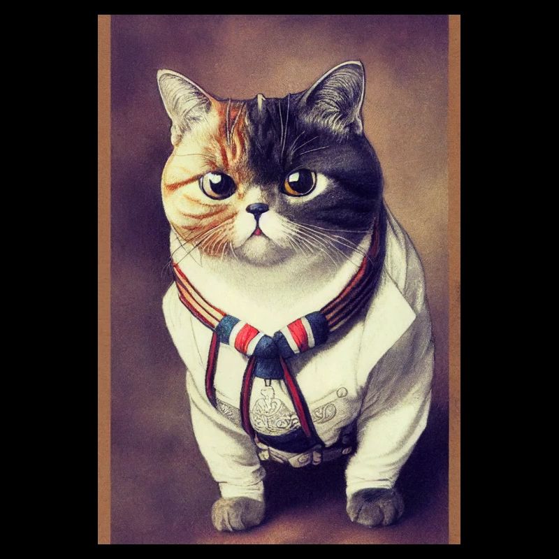 Katze Kurzhaar Britisch Retro