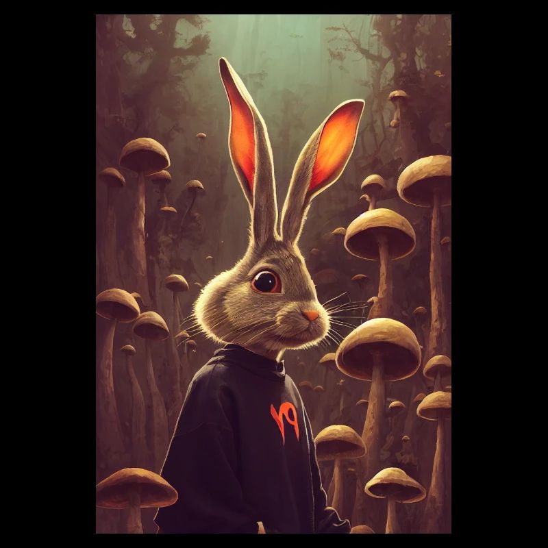 Hase Wald Wunderland Pilze Wandern